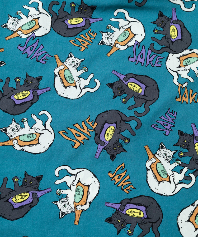 go slow caravan(ゴースローキャラバン) |ペイズリー/猫と晩酌 ウエストリブフレアスカート (WOMENS)