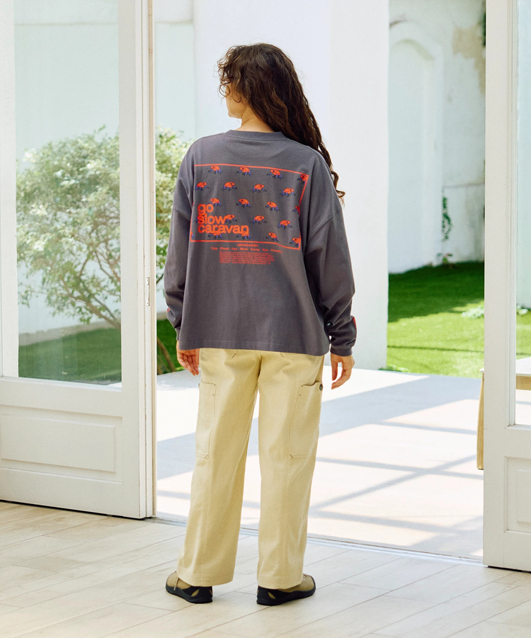 go slow caravan(ゴースローキャラバン) |COTTONツイル カラーステッチサイドポケットパンツ (WOMENS)
