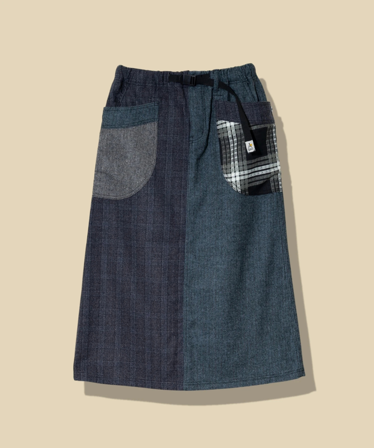 go slow caravan(ゴースローキャラバン) |WOOL LIKE FABRICクレイジー脇ポケスカート (WOMENS) 