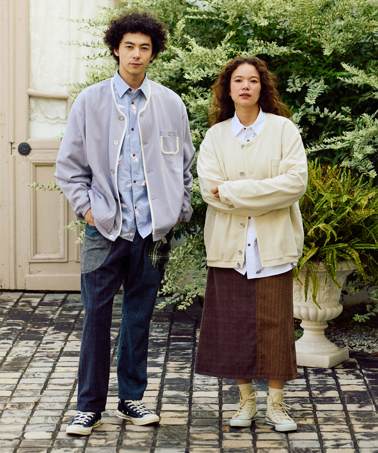 go slow caravan(ゴースローキャラバン) |WOOL LIKE FABRICクレイジー脇ポケスカート (WOMENS) 