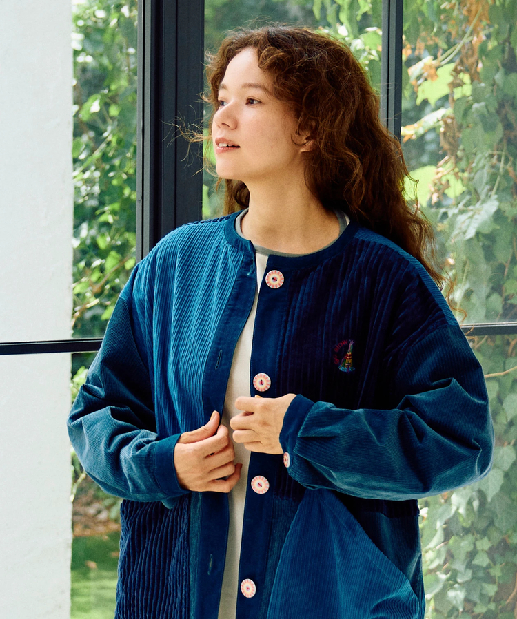 go slow caravan(ゴースローキャラバン) |コーデュロイ切替BIGポケットJK (WOMENS)