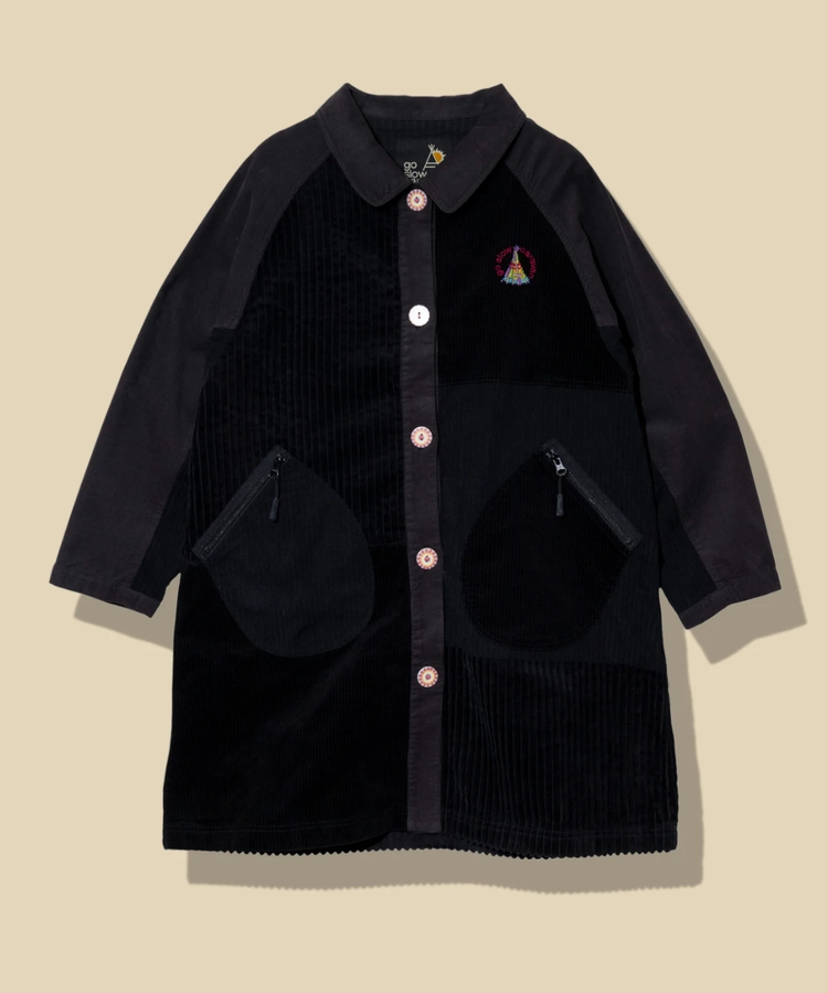 go slow caravan(ゴースローキャラバン) |コーデュロイ切替ミドルコート (WOMENS)