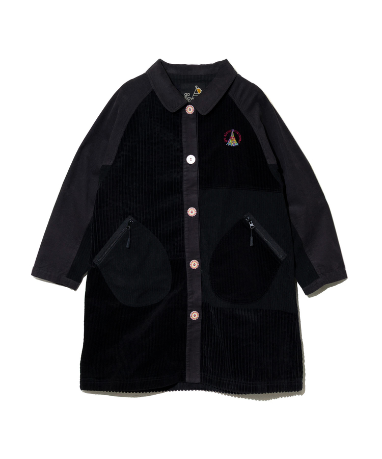 go slow caravan(ゴースローキャラバン) |コーデュロイ切替ミドルコート (WOMENS)
