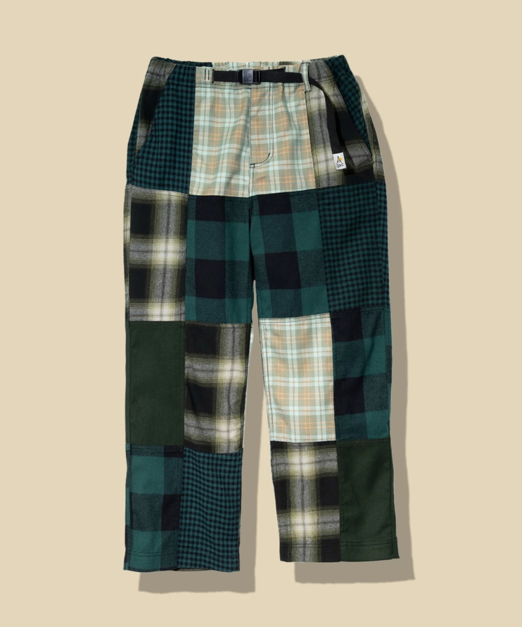 go slow caravan(ゴースローキャラバン) |ネルチェックパッチワークパンツ (WOMENS)