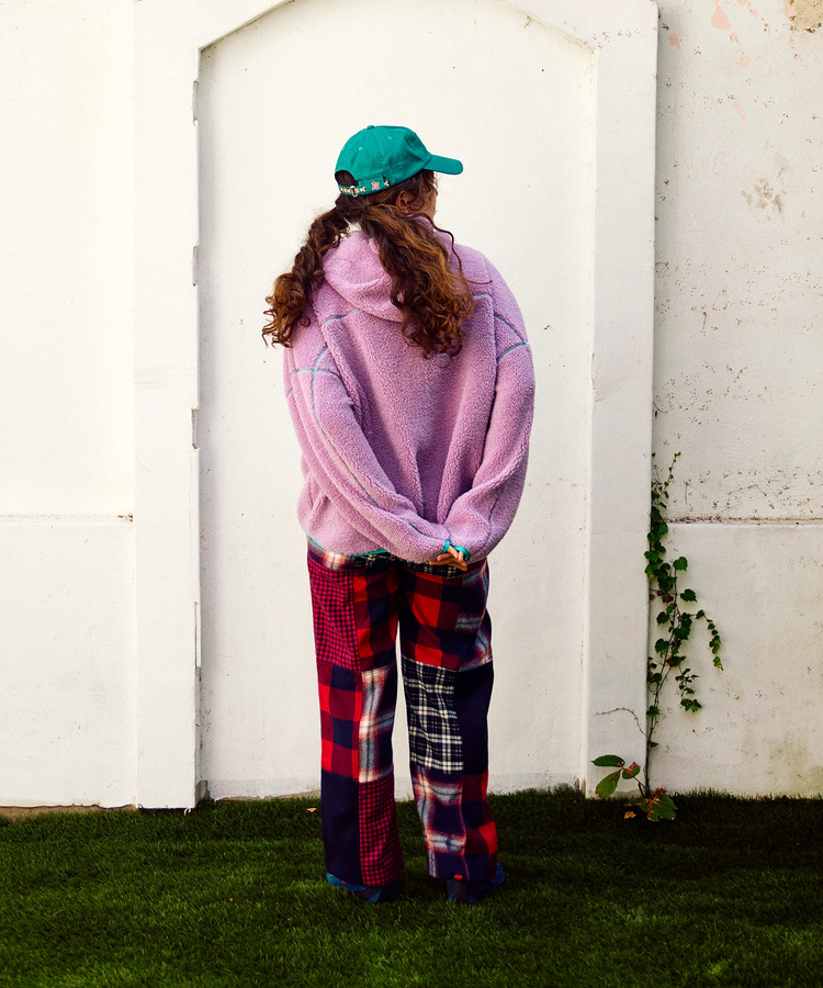 go slow caravan(ゴースローキャラバン) |ネルチェックパッチワークパンツ (WOMENS)