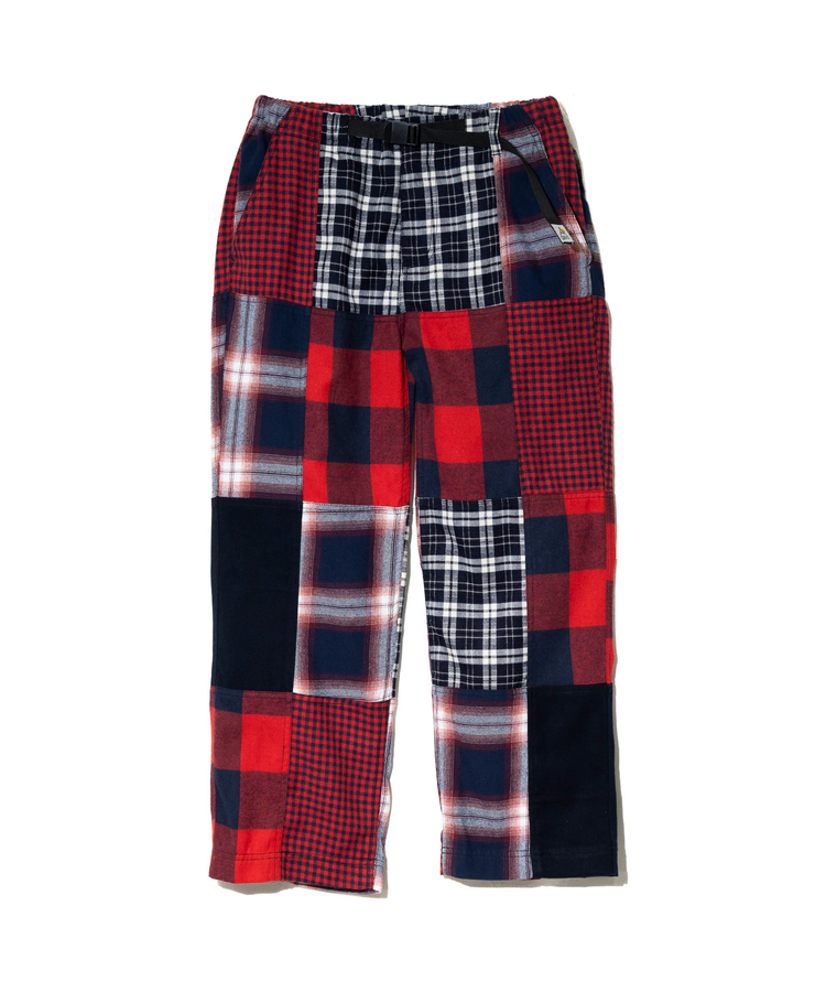 go slow caravan(ゴースローキャラバン) |ネルチェックパッチワークパンツ (WOMENS)