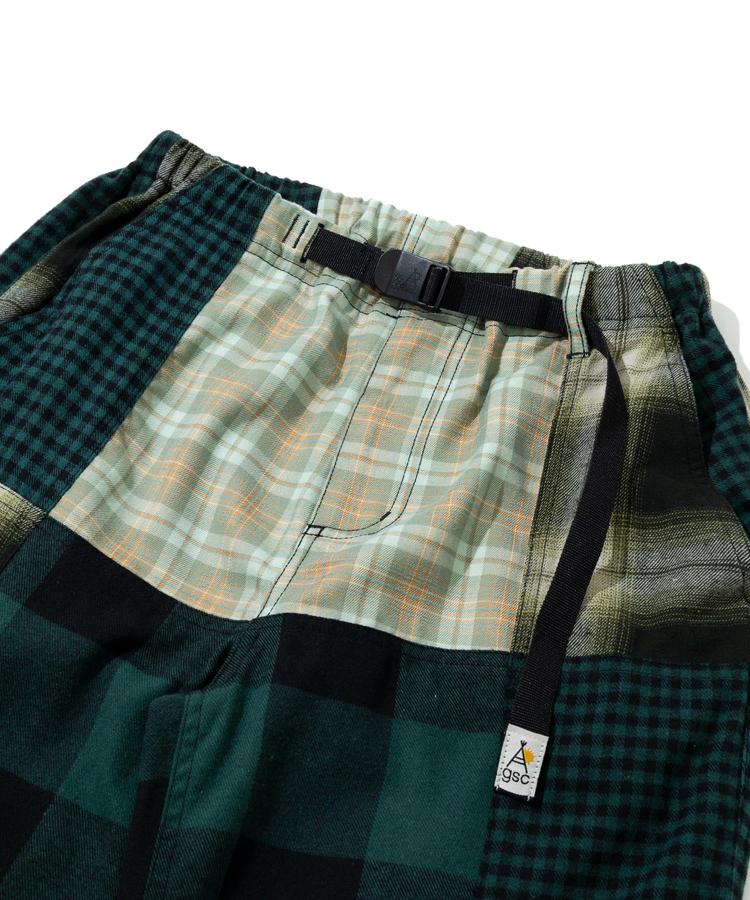 go slow caravan(ゴースローキャラバン) |ネルチェックパッチワークパンツ (WOMENS)