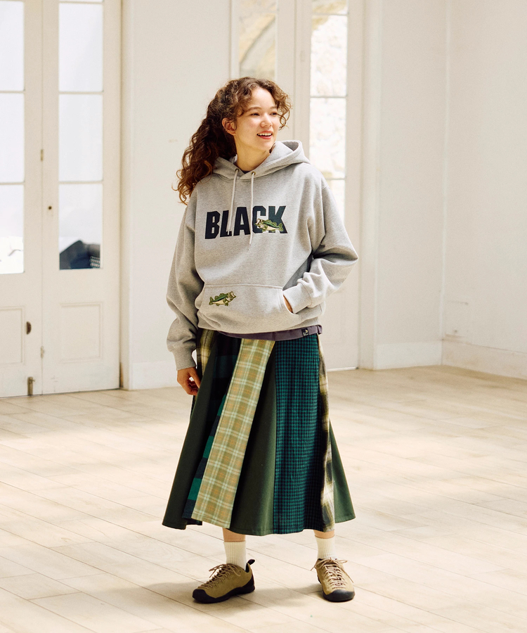 go slow caravan(ゴースローキャラバン) |ネルチェックパッチワークスカート (WOMENS)
