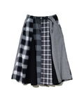 go slow caravan(ゴースローキャラバン) |ネルチェックパッチワークスカート (WOMENS)