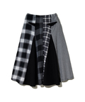 go slow caravan(ゴースローキャラバン) |ネルチェックパッチワークスカート (WOMENS)
