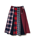 go slow caravan(ゴースローキャラバン) |ネルチェックパッチワークスカート (WOMENS)