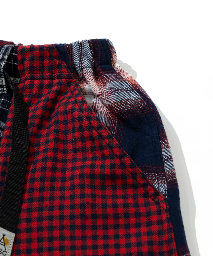 go slow caravan(ゴースローキャラバン) |ネルチェックパッチワークスカート (WOMENS)