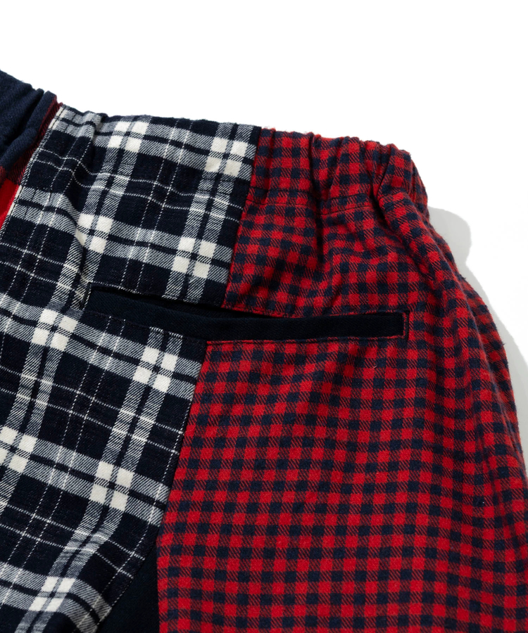 go slow caravan(ゴースローキャラバン) |ネルチェックパッチワークスカート (WOMENS)