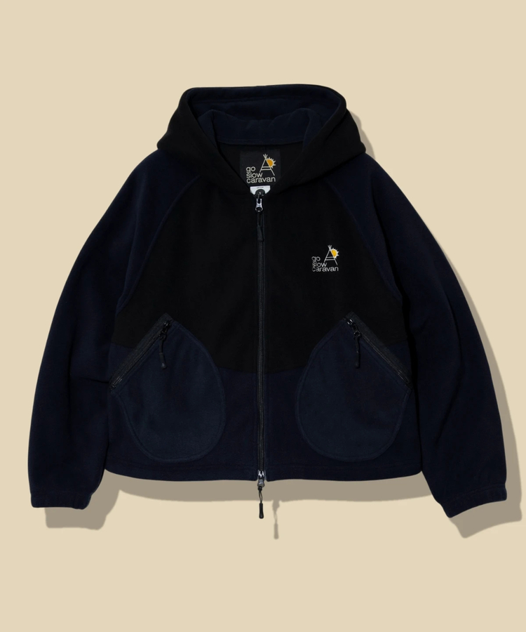 go slow caravan(ゴースローキャラバン) |切替フリースショートZIPパーカーJK (WOMENS)