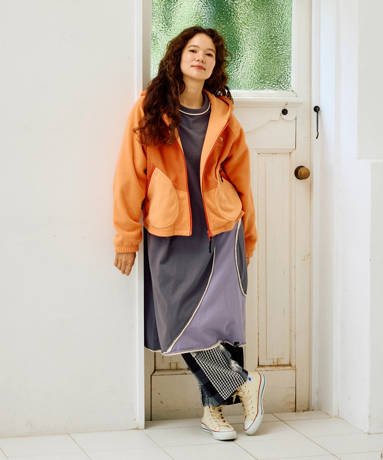 go slow caravan(ゴースローキャラバン) |切替フリースショートZIPパーカーJK (WOMENS)