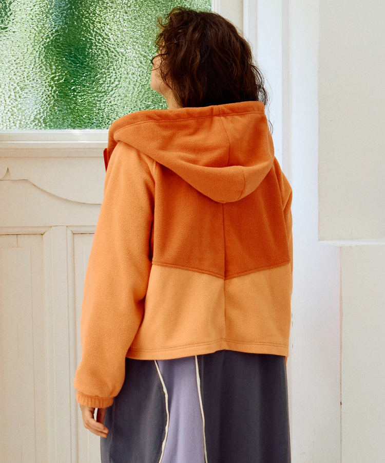 go slow caravan(ゴースローキャラバン) |切替フリースショートZIPパーカーJK (WOMENS)