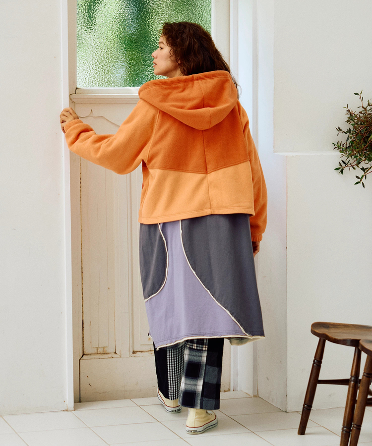 go slow caravan(ゴースローキャラバン) |切替フリースショートZIPパーカーJK (WOMENS)