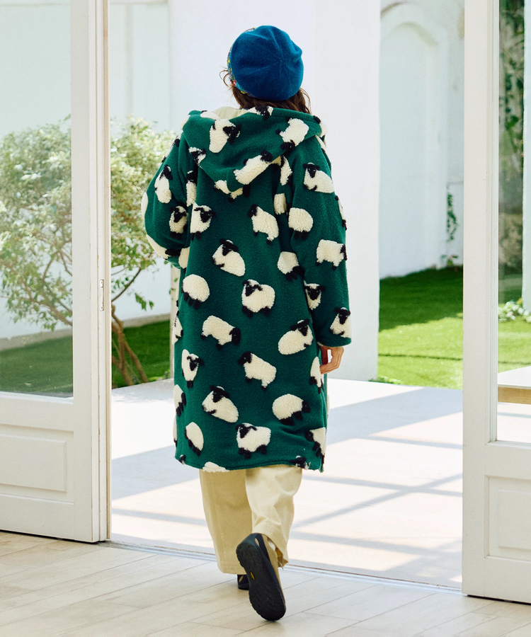 go slow caravan(ゴースローキャラバン) |オリジナルジャガードボアコンチョコート (WOMENS)