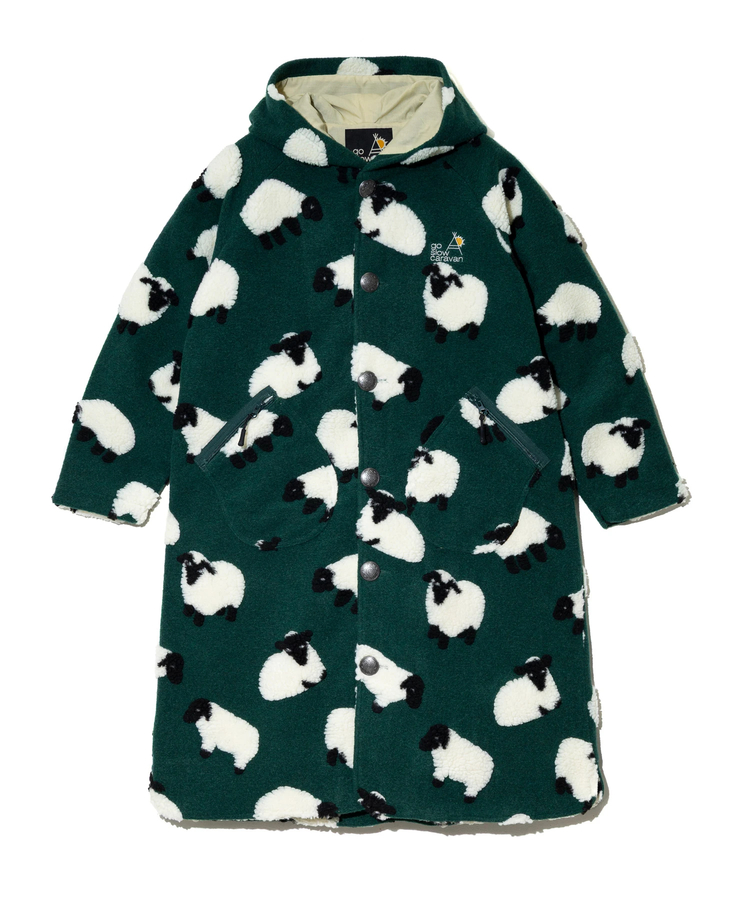 go slow caravan(ゴースローキャラバン) |オリジナルジャガードボアコンチョコート (WOMENS)