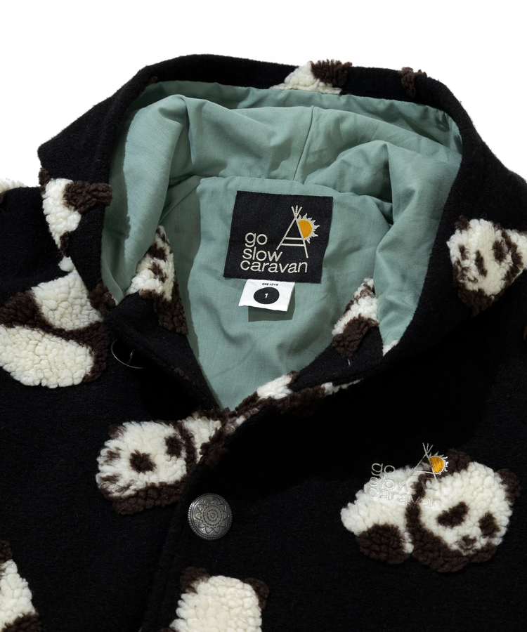 go slow caravan(ゴースローキャラバン) |オリジナルジャガードボアコンチョコート (WOMENS)