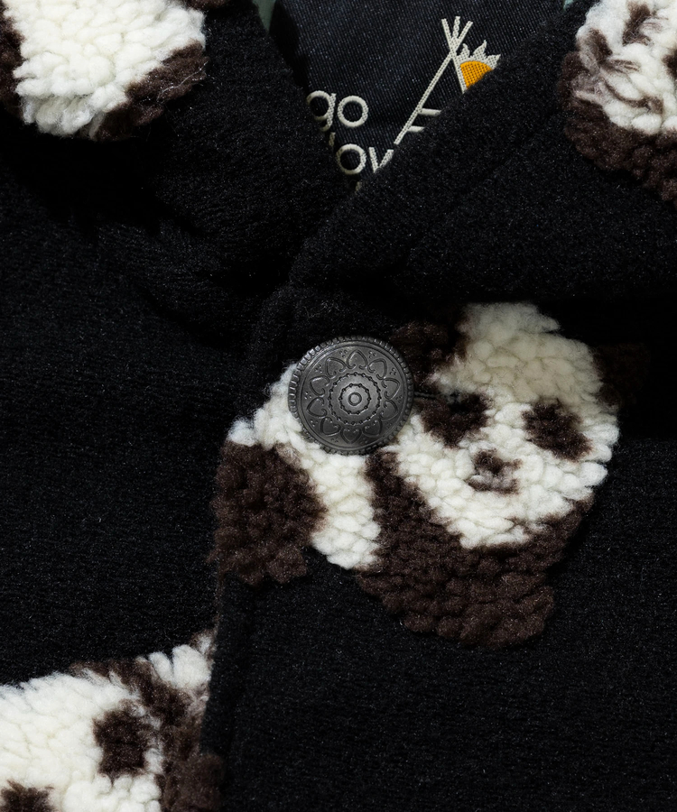 go slow caravan(ゴースローキャラバン) |オリジナルジャガードボアコンチョコート (WOMENS)