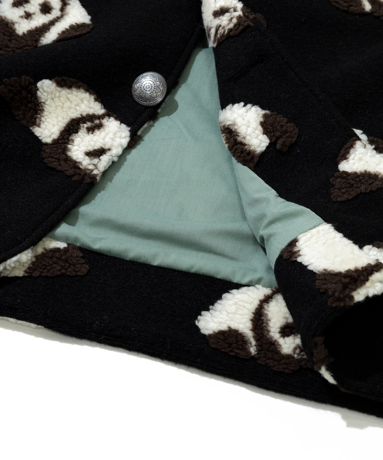 go slow caravan(ゴースローキャラバン) |オリジナルジャガードボアコンチョコート (WOMENS)