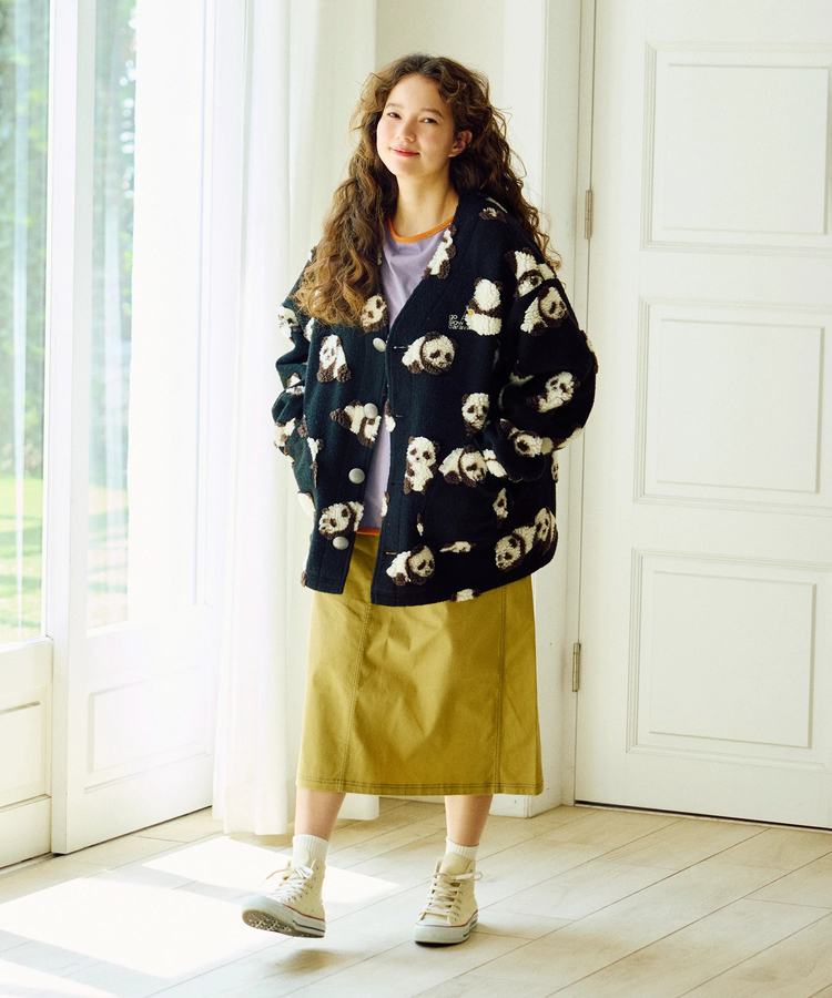 go slow caravan(ゴースローキャラバン) |オリジナルジャガードボアコンチョカーデ (WOMENS)