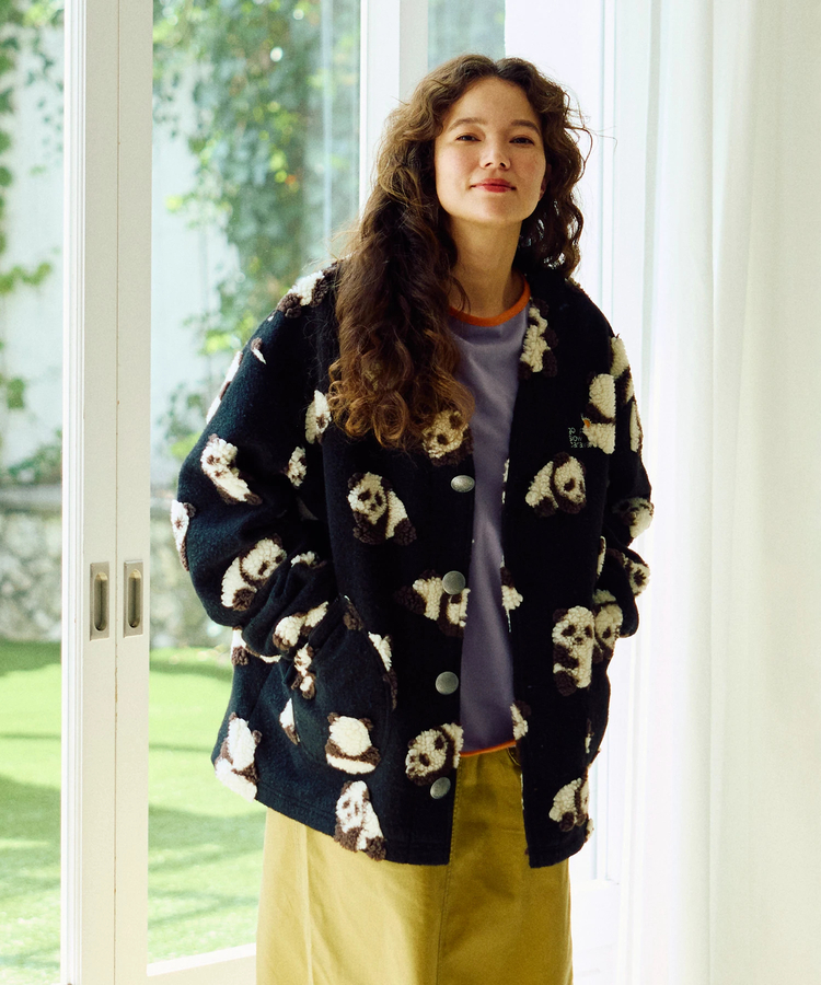 go slow caravan(ゴースローキャラバン) |オリジナルジャガードボアコンチョカーデ (WOMENS)