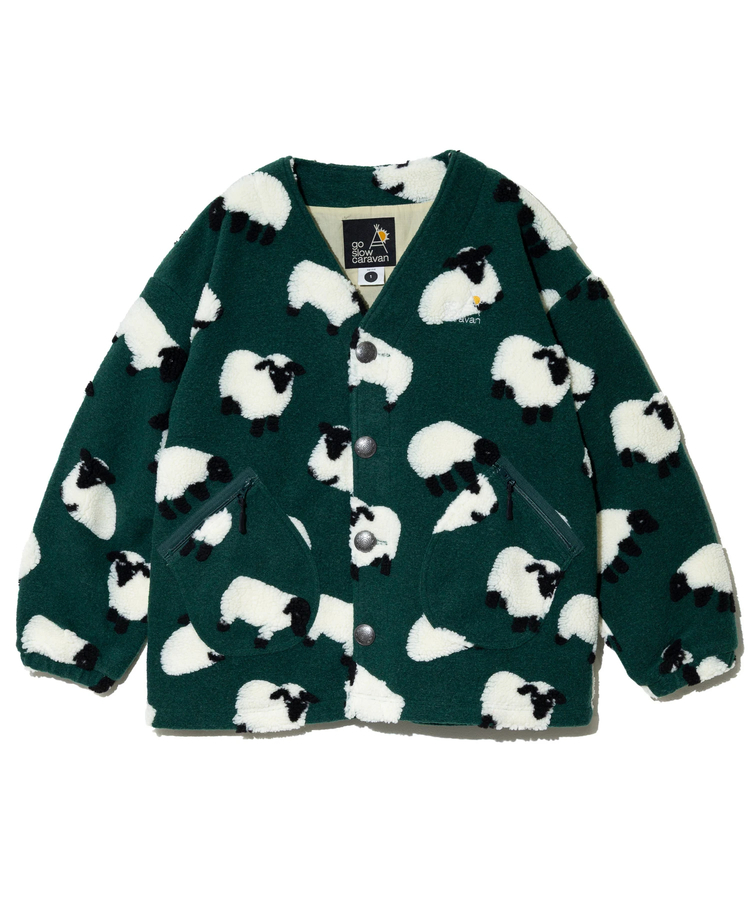 go slow caravan(ゴースローキャラバン) |オリジナルジャガードボアコンチョカーデ (WOMENS)