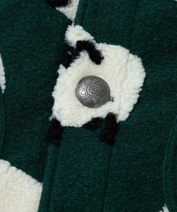 go slow caravan(ゴースローキャラバン) |オリジナルジャガードボアコンチョカーデ (WOMENS)