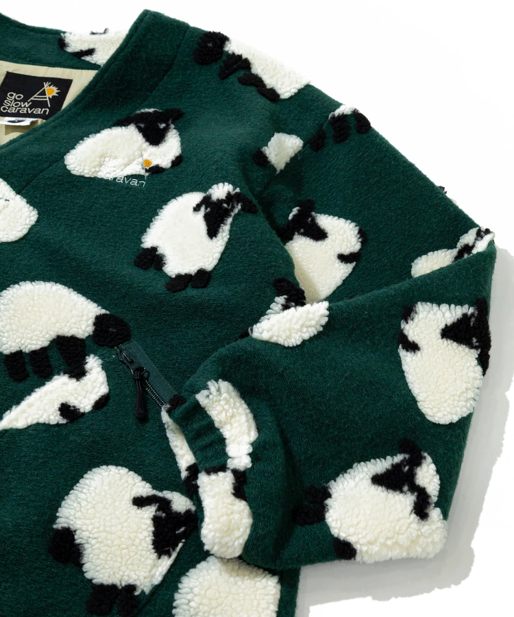 go slow caravan(ゴースローキャラバン) |オリジナルジャガードボアコンチョカーデ (WOMENS)