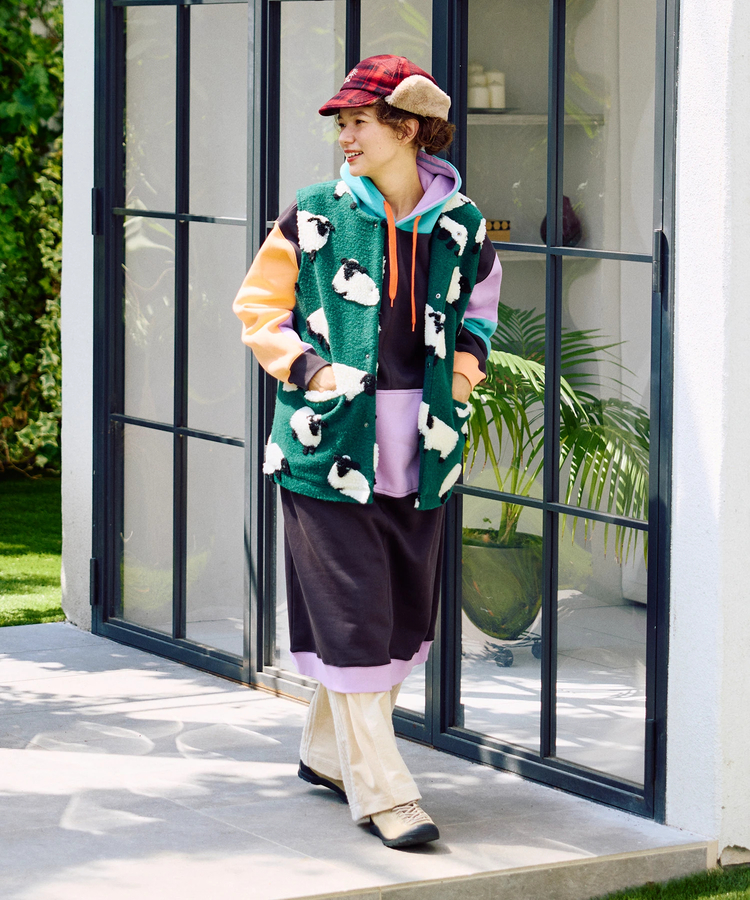 go slow caravan(ゴースローキャラバン) |オリジナルジャガードボアベスト (WOMENS)