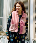 go slow caravan(ゴースローキャラバン) |ボア×フリース パッチワークショートベスト (WOMENS)