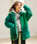 go slow caravan(ゴースローキャラバン) |ボア×フリース パッチワークコート (WOMENS)