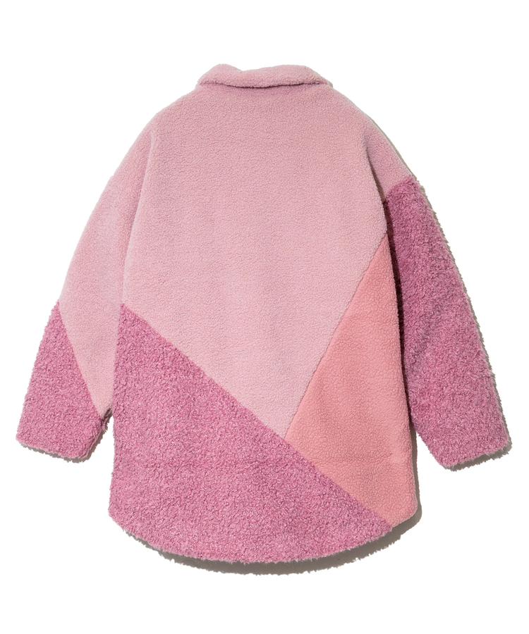 go slow caravan(ゴースローキャラバン) |ボア×フリース パッチワークコート (WOMENS)