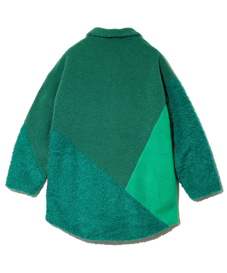 go slow caravan(ゴースローキャラバン) |ボア×フリース パッチワークコート (WOMENS)