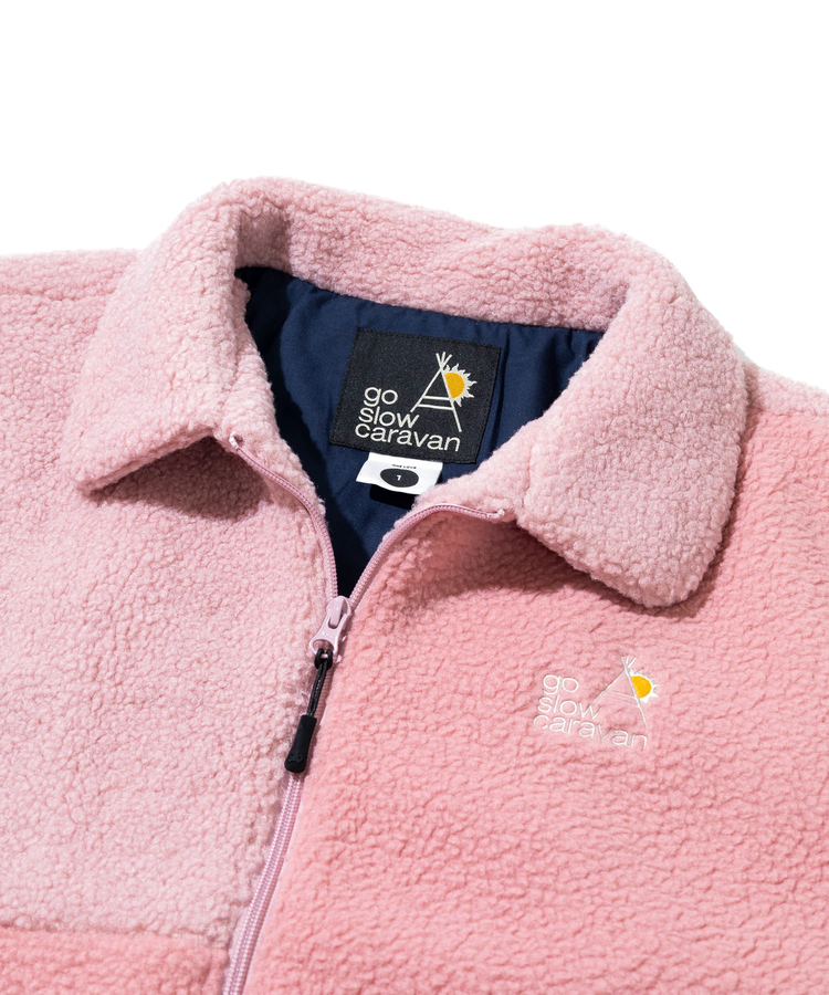 go slow caravan(ゴースローキャラバン) |ボア×フリース パッチワークコート (WOMENS)