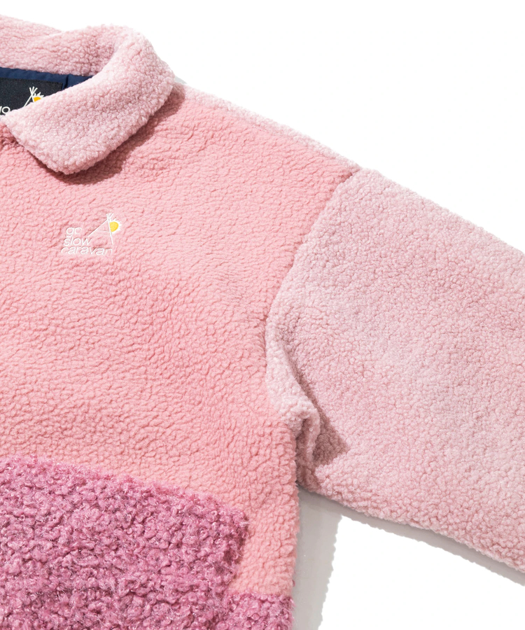 go slow caravan(ゴースローキャラバン) |ボア×フリース パッチワークコート (WOMENS)