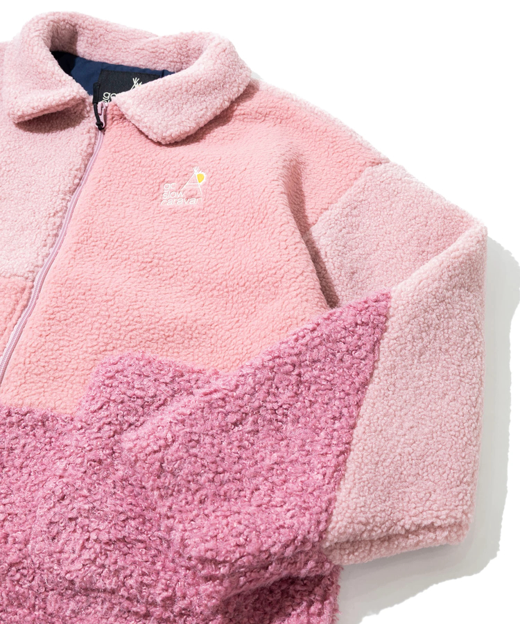 go slow caravan(ゴースローキャラバン) |ボア×フリース パッチワークコート (WOMENS)