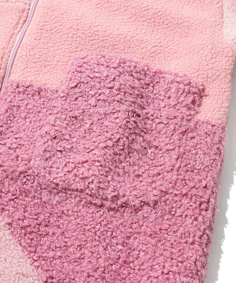 go slow caravan(ゴースローキャラバン) |ボア×フリース パッチワークコート (WOMENS)