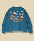 go slow caravan(ゴースローキャラバン) |USA/CスクエアLOGOバックプリントミドルTEE (WOMENS)