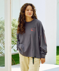 go slow caravan(ゴースローキャラバン) |USA/CスクエアLOGOバックプリントミドルTEE (WOMENS)