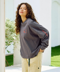go slow caravan(ゴースローキャラバン) |USA/CスクエアLOGOバックプリントミドルTEE (WOMENS)