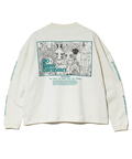 go slow caravan(ゴースローキャラバン) |USA/CスクエアLOGOバックプリントミドルTEE (WOMENS)