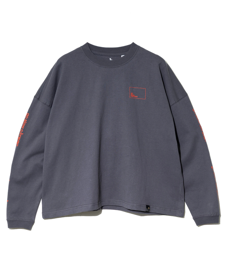 go slow caravan(ゴースローキャラバン) |USA/CスクエアLOGOバックプリントミドルTEE (WOMENS)