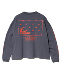 go slow caravan(ゴースローキャラバン) |USA/CスクエアLOGOバックプリントミドルTEE (WOMENS)