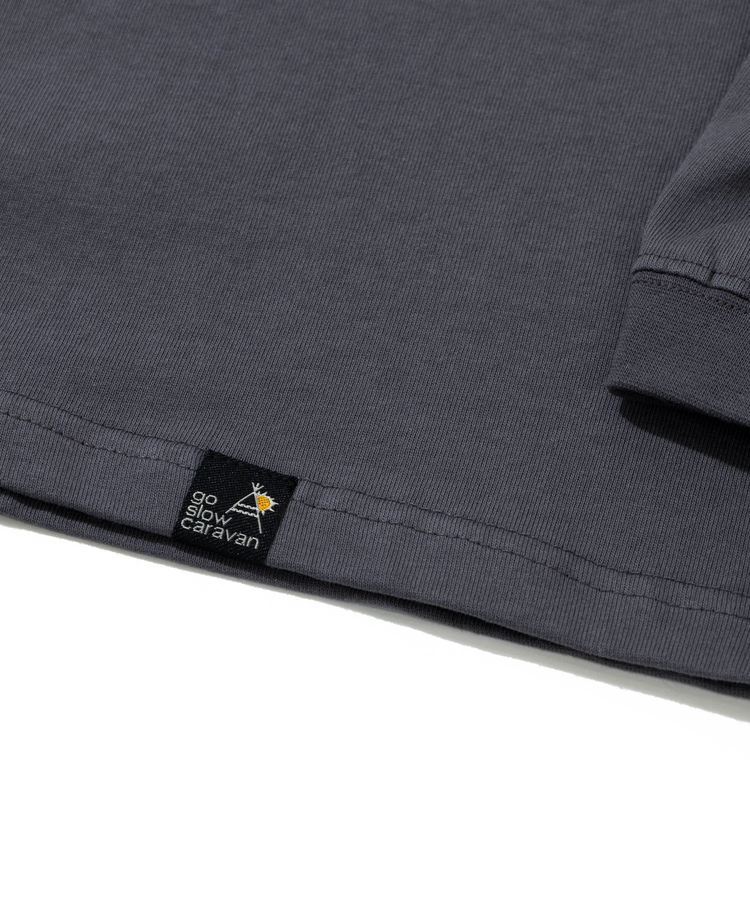 go slow caravan(ゴースローキャラバン) |USA/CスクエアLOGOバックプリントミドルTEE (WOMENS)