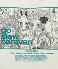 go slow caravan(ゴースローキャラバン) |USA/CスクエアLOGOバックプリントミドルTEE (WOMENS)