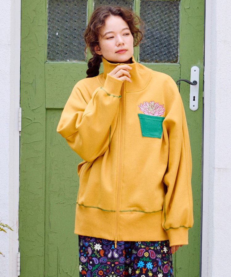 go slow caravan(ゴースローキャラバン) |裏起毛ハイネックドルマンZIPスウェット (WOMENS)