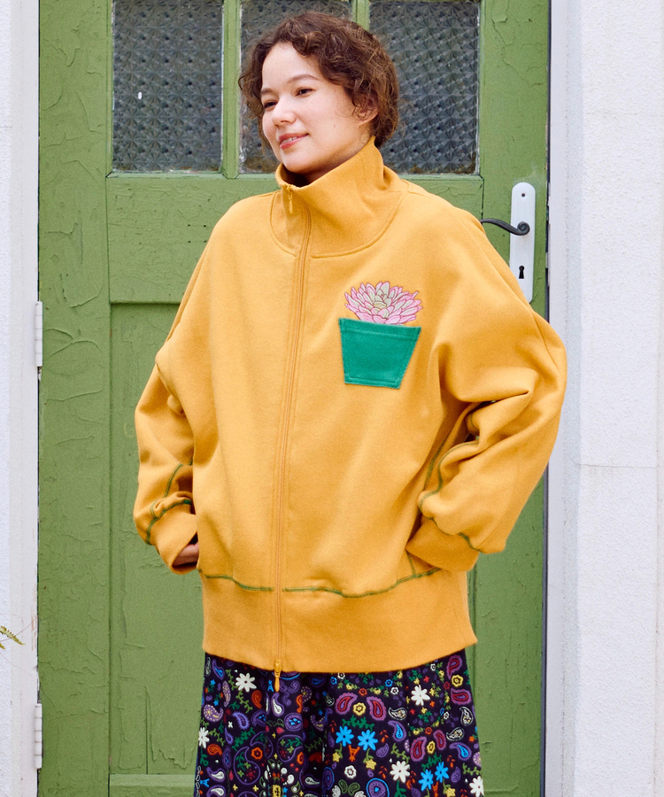 go slow caravan(ゴースローキャラバン) |裏起毛ハイネックドルマンZIPスウェット (WOMENS)